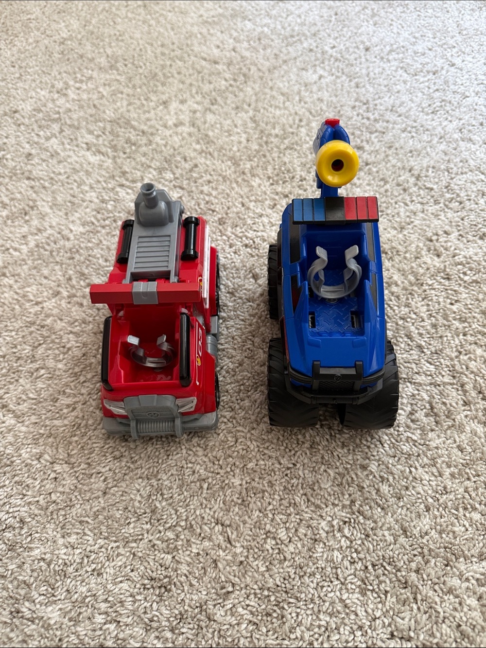 Paw patrol Blue and Red Rescue Toy Vehicles - Kids Toy Set